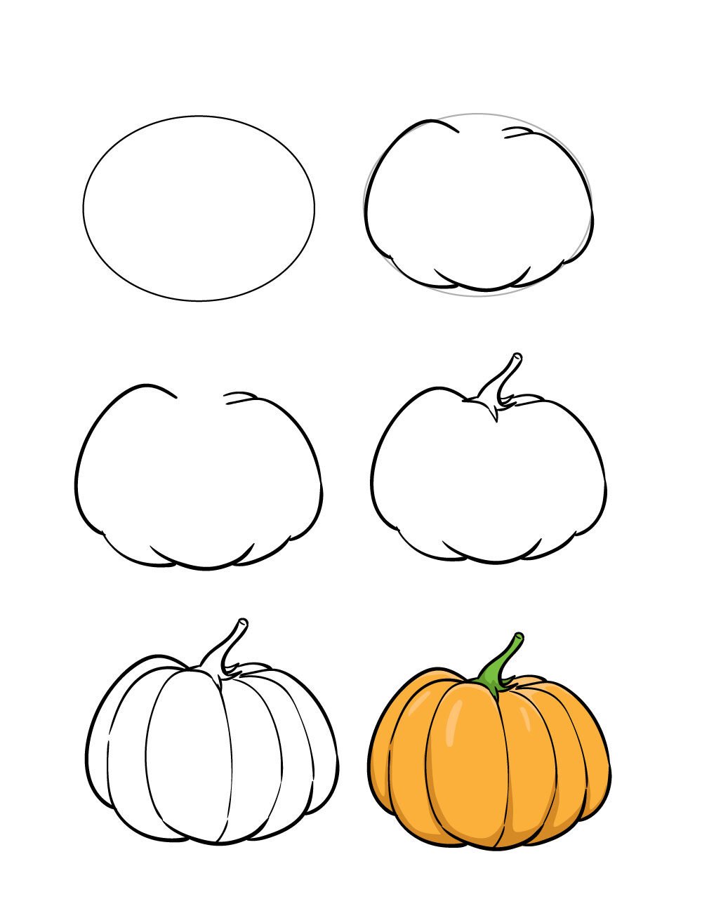 How To Draw a Pumpkin (Complete Guide) - howtothings.net