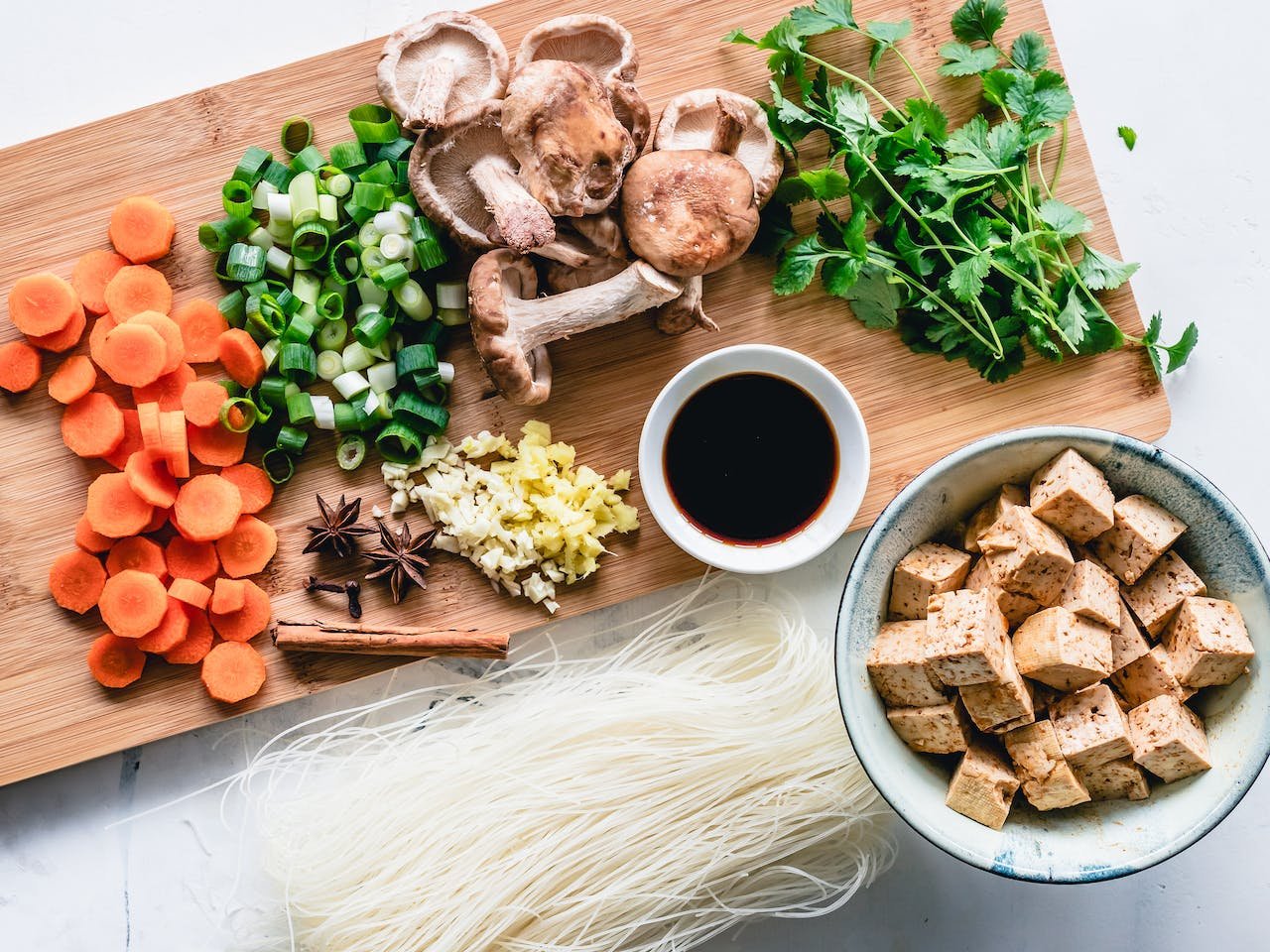 How to make Tofu with mushrooms & peas