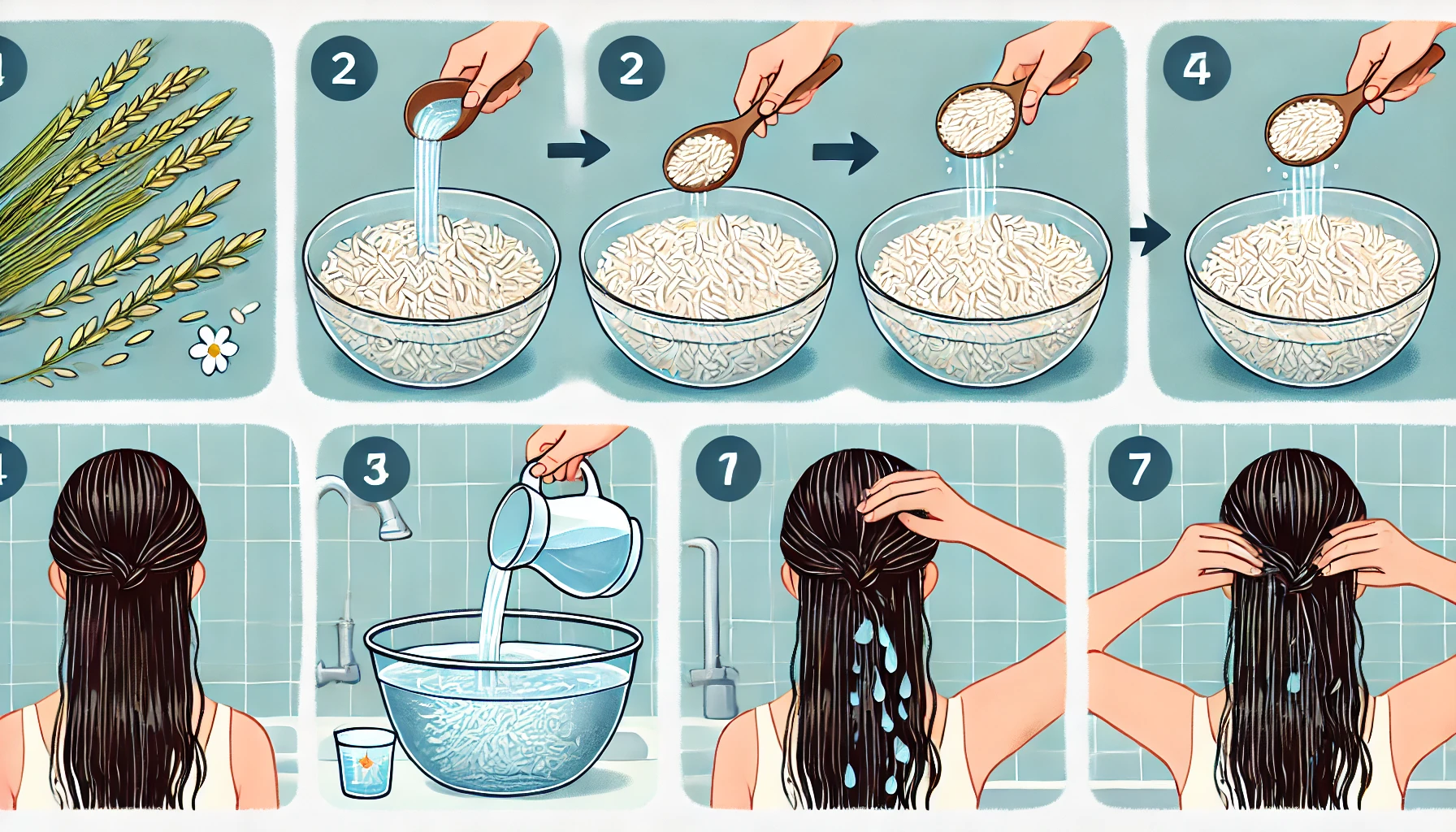 use rice water for hair