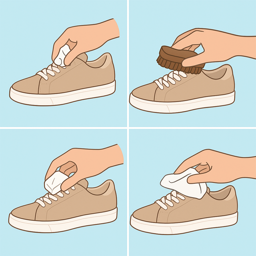 clean suede trainers